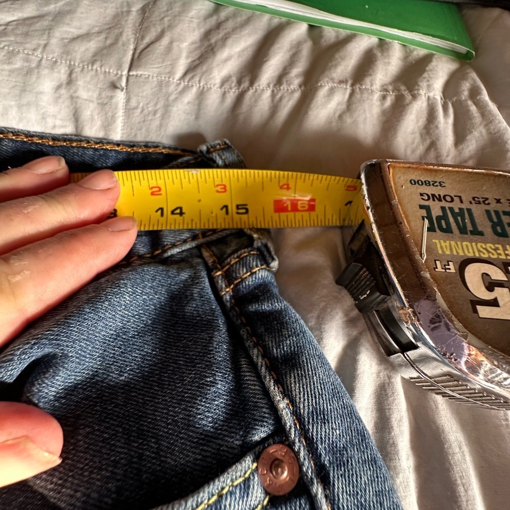Levi's 501 Button Fly Blue Denim Jeans with Red Label - Picture 8 of 10